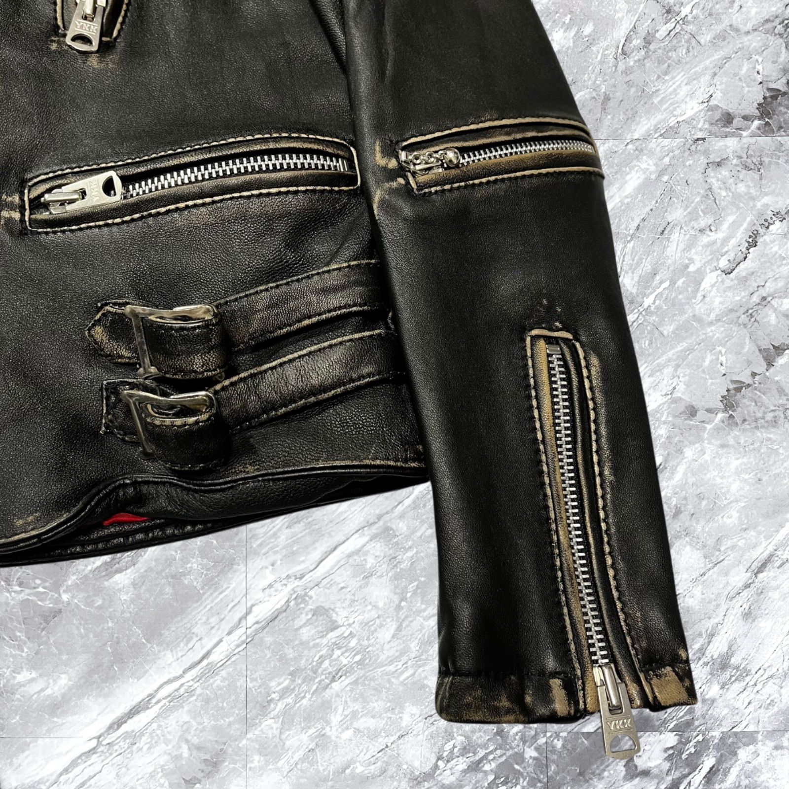 JACKROSE ジャックローズ ダブルライダースジャケット レザー 本革 羊