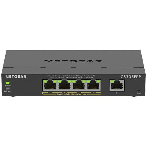 2営業日で発送 NETGEAR ネットギア SOHO家庭向けPoE 対応 120Wギガビット5Pアンマネージプラススイッチ GS305EPP-100JPS