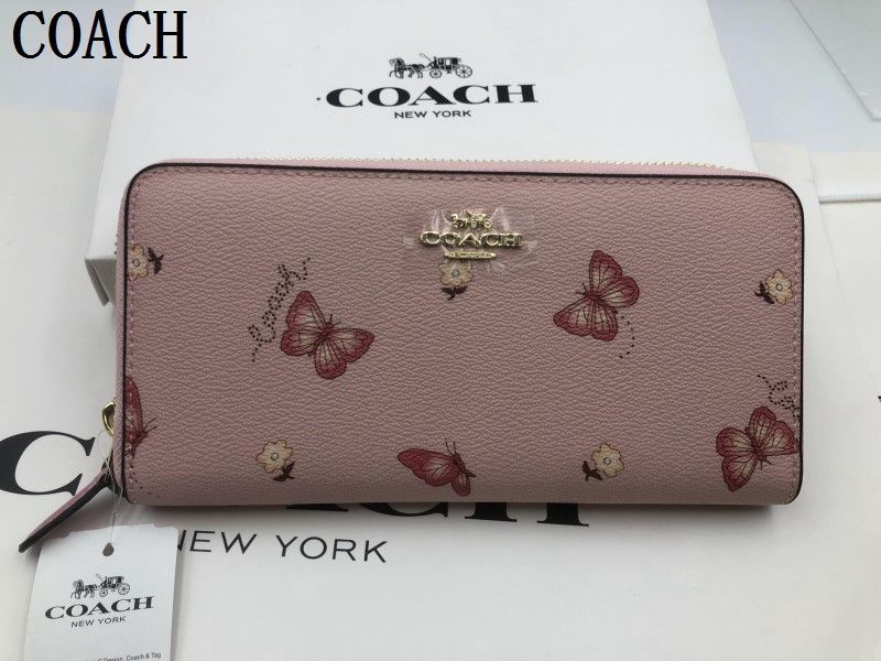 コーチ 財布 COACH 長財布  シグネチャー アコーディオンラウンドジップウォレット レディース 花柄 財布 贈り物2857 246A新品 未使用  xj0001