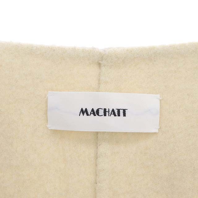 マチャット MACHATT チェック ノーカラーコート ロング アウター