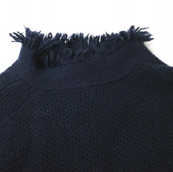 sacai サカイ 17AW frayed chunky knit フリンジハイネックニット 17 