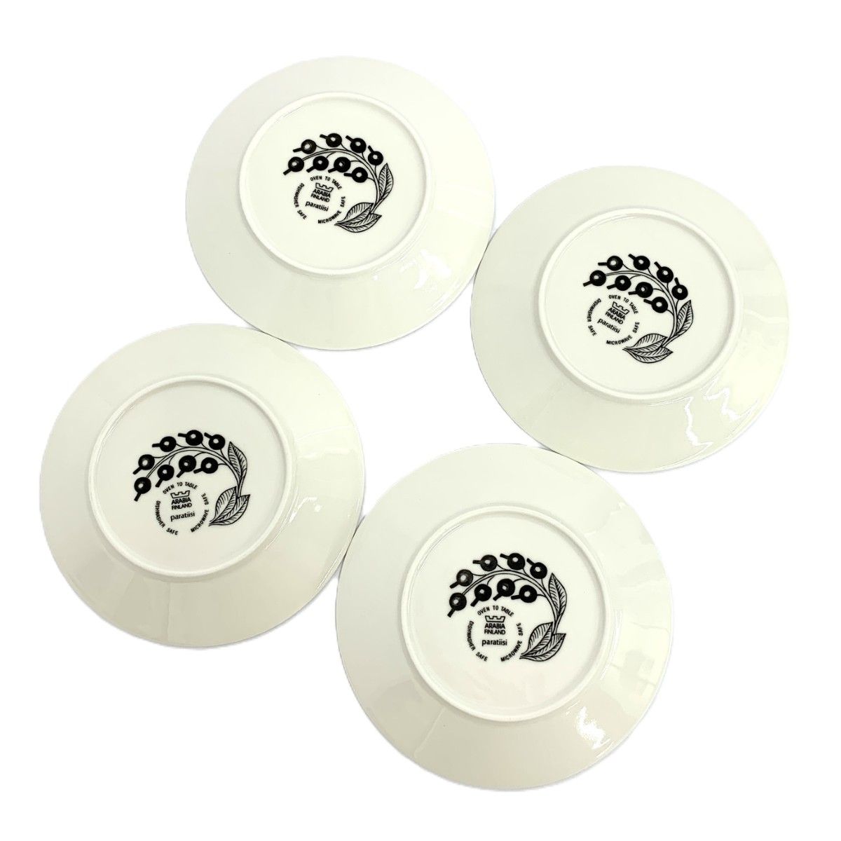 ARABIA アラビア プレート/パラティッシパープル 4枚セット/16.5㎝/旧  