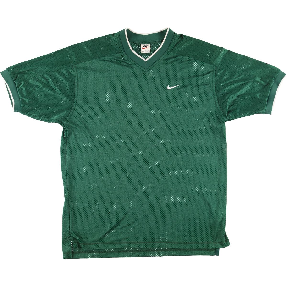 古着 90年代 ナイキ NIKE DRI-FIT Vネック メッシュ ゲームシャツ 