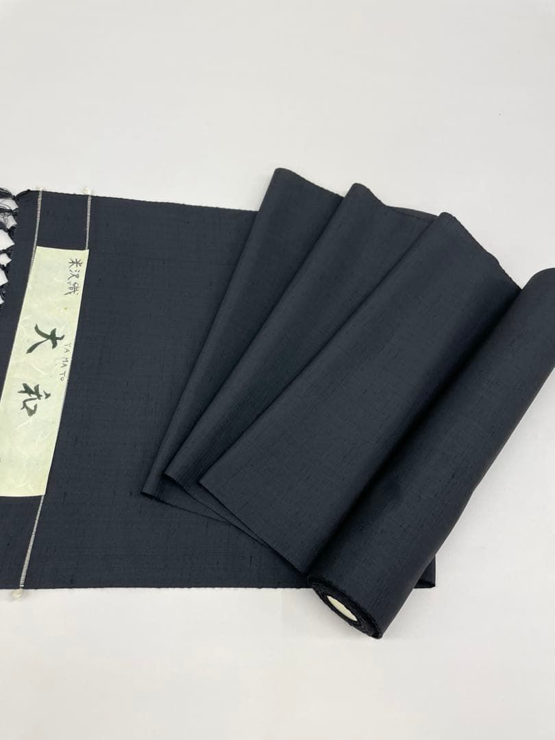 紬 米沢織 無地 蝋色 41.5cm巾 正絹 反物 - メルカリ