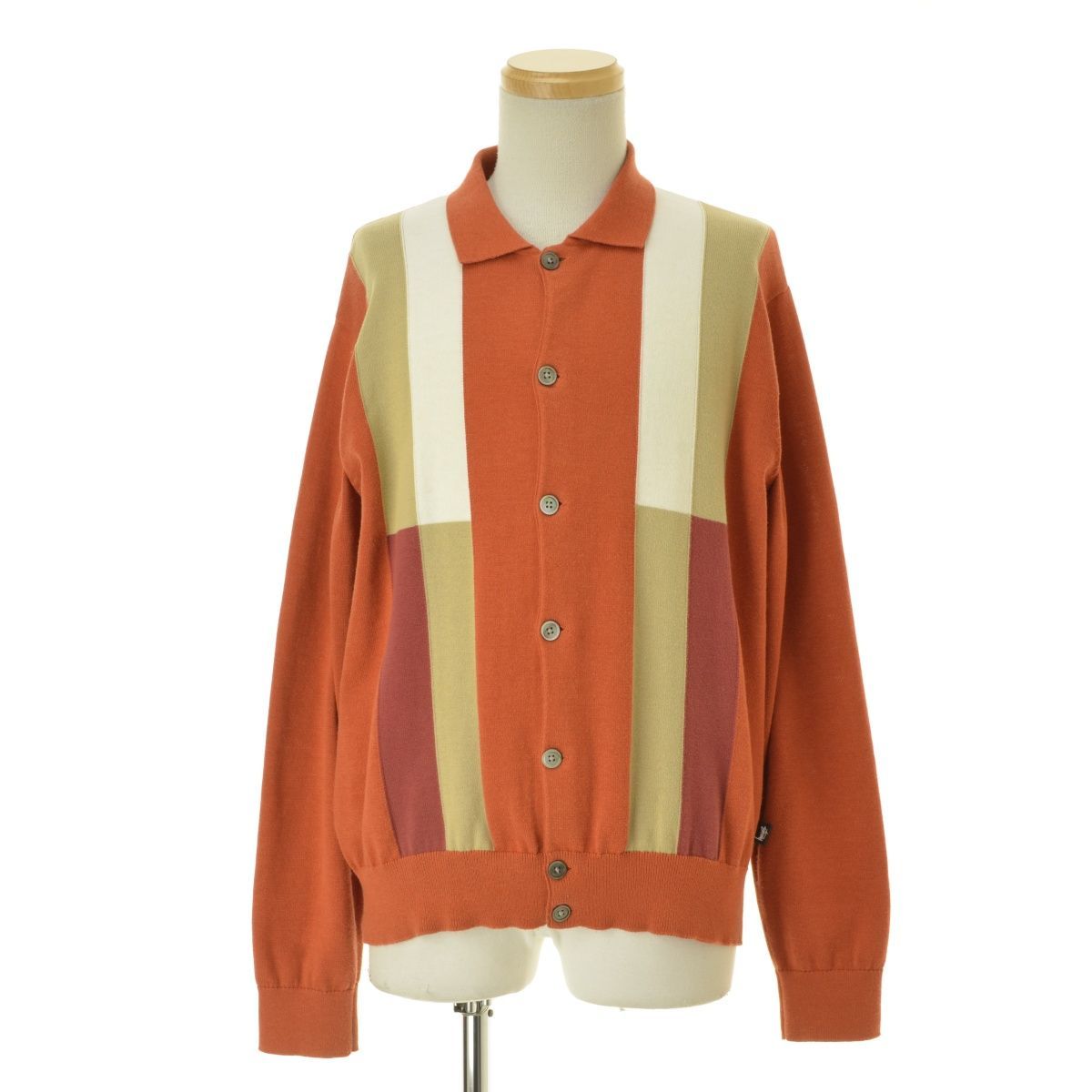 STUSSY】21AW Color Block Sweater カラーブロックニット長袖 