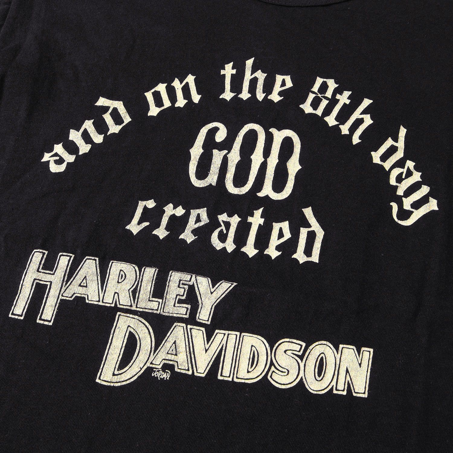 HARLEY-DAVIDSON ハーレーダビッドソン Tシャツ サイズ:S 70～80s GOD