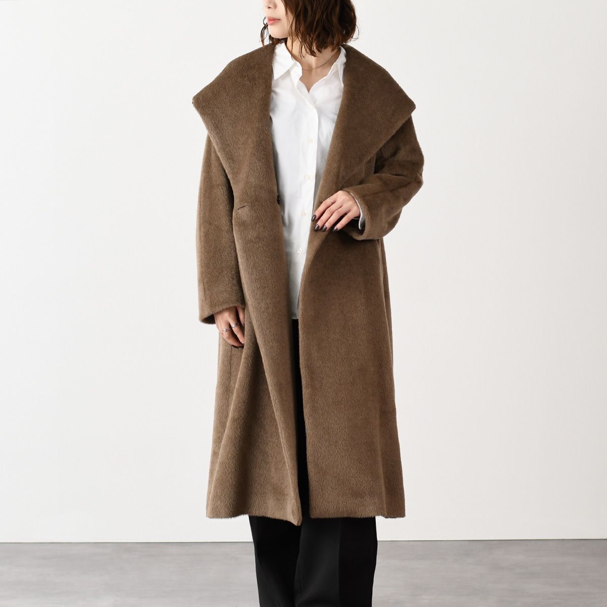 S MaxMara ベルト付きロングコート ブラウン 【公式通販】