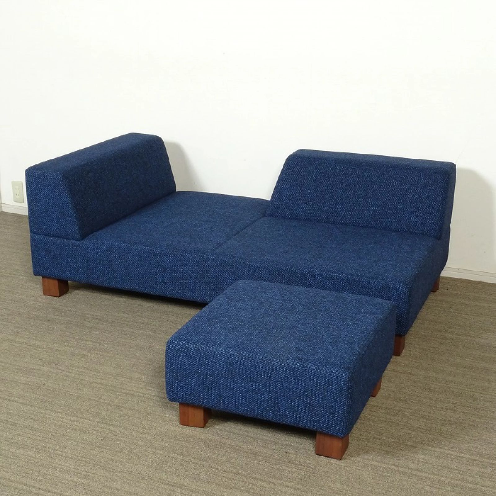 ◾︎SELUNO◾︎ 展示超 FLANNEL SOFA フランネルソファ PIVO ピヴォ 2人掛け片アームソファ - オットマン ファブリック 24万 v717