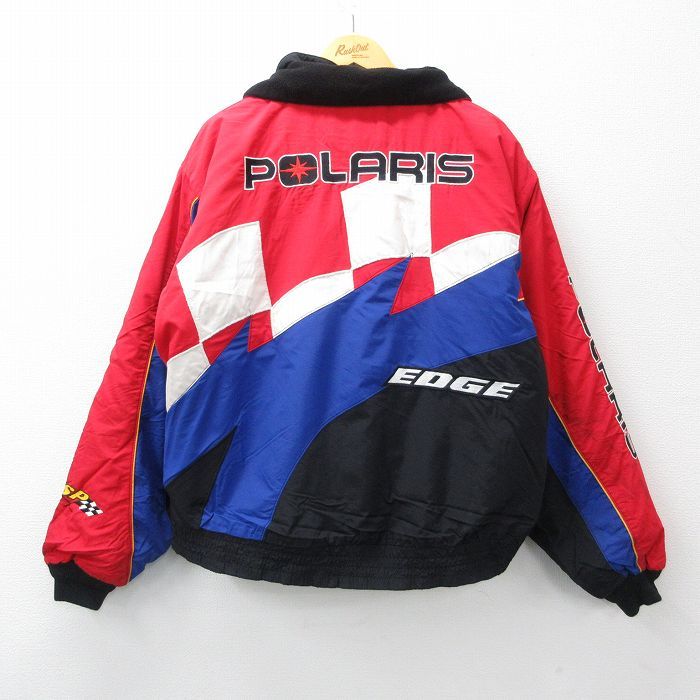 XL/古着 長袖 ナイロン ジャケット メンズ 00s レーシング POLARIS 