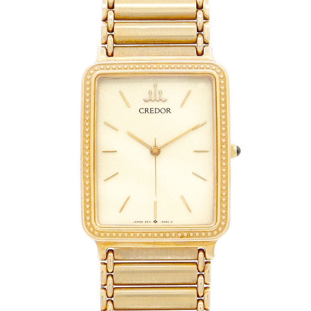 電池交換済 SEIKO セイコー CREDOR クレドール スクエア 9571-5040 金