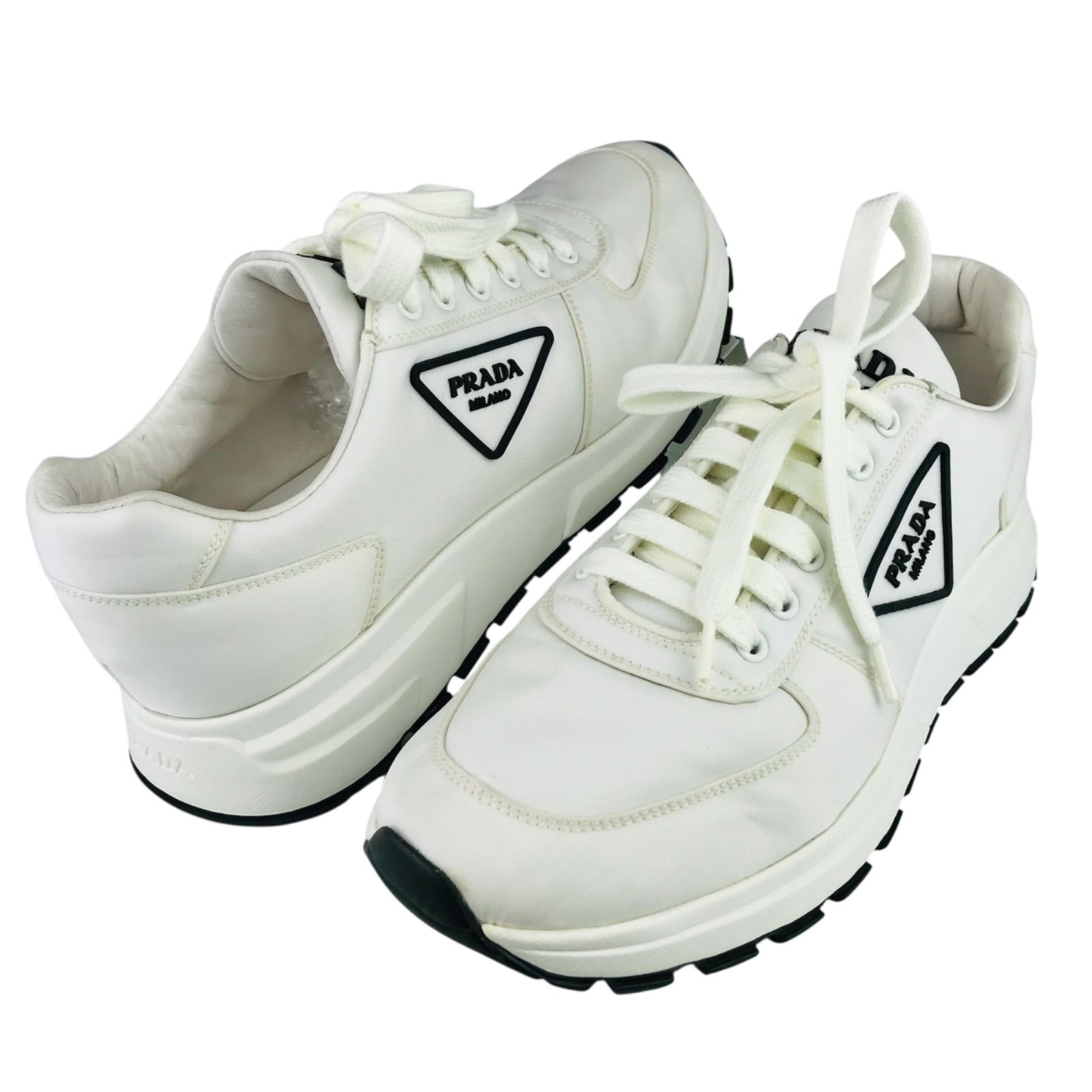 極美品☆PRADA・プラダ メンズ RE-NYLON レザー ラバーエンボス加工