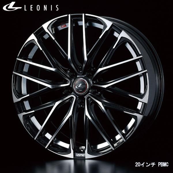 WEDS レオニスSK 16x6.5J+53 5H/114 PBMC/ハイパーブラック ミラーカット (4本) 
