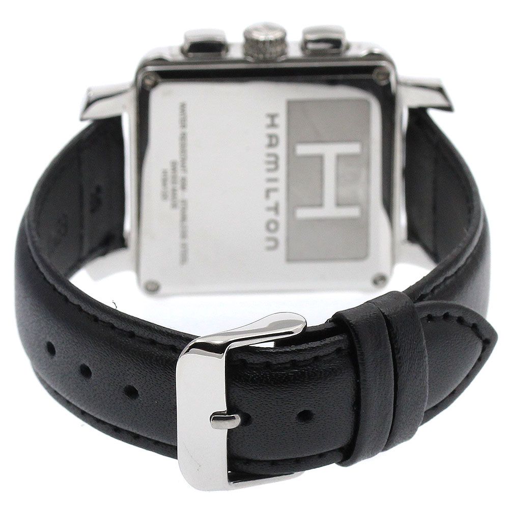 稼働美品 ハミルトン ロイド クロノグラフ メンズ腕時計 6319 ブラック HAMILTON ハミルトン ロイド クロノグラフ デイト 腕時計/6319