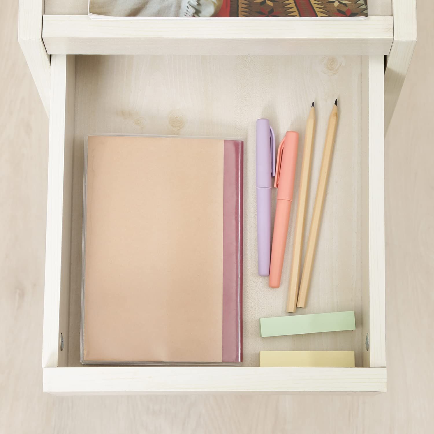 在庫処分』 A4対応 収納棚 引き出し 2口コンセント付き ホワイト 幅30