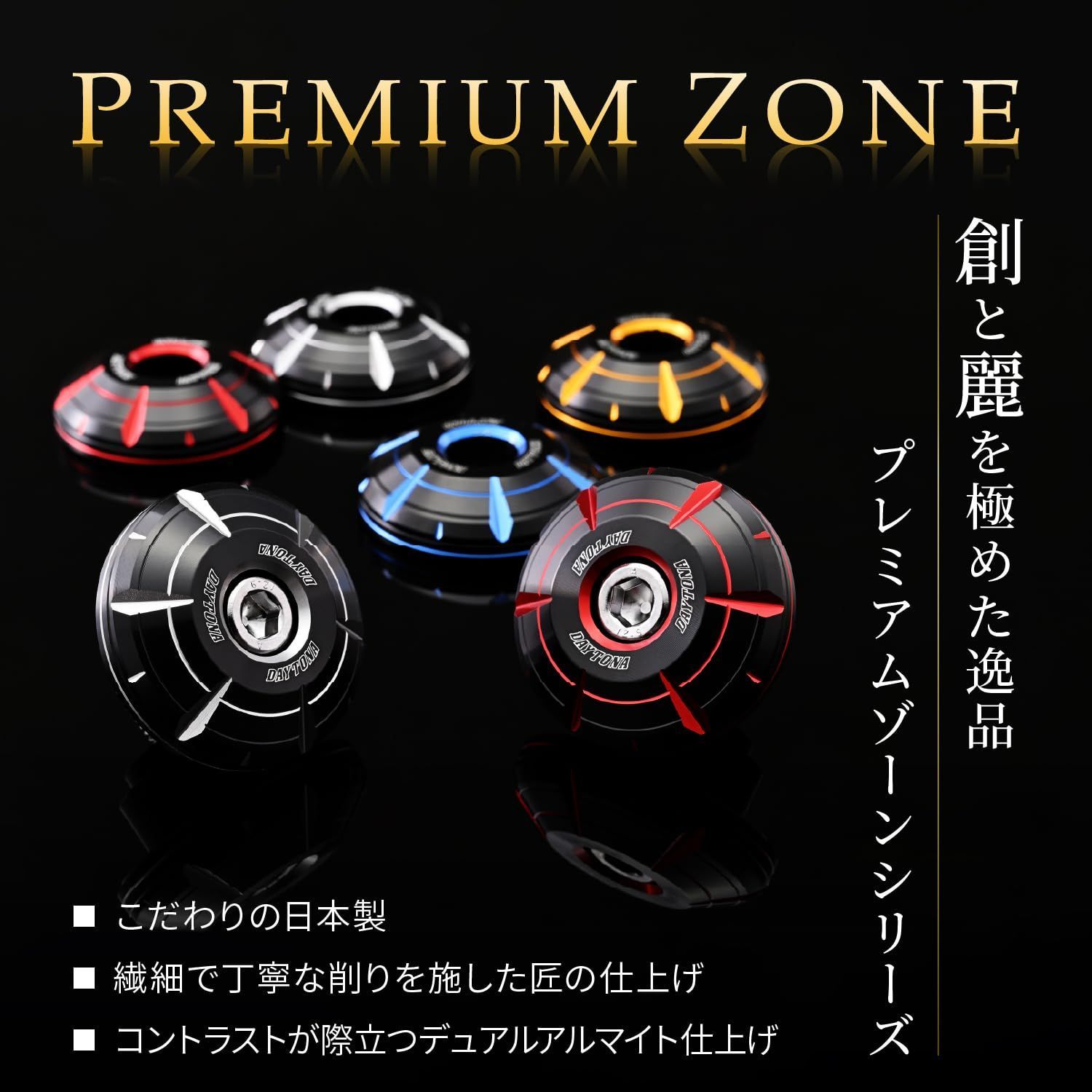 新 DAYTONA デイトナ 42585 プレミアムゾーン ハンドルバーエンドプラグ