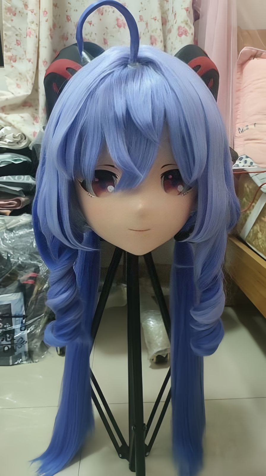 全頭マスク ロック付き NO.1200 フルマスク ドール ヘッドロリータ人形 コスプレ 変身 仮装 着ぐるみ 二次元美少女