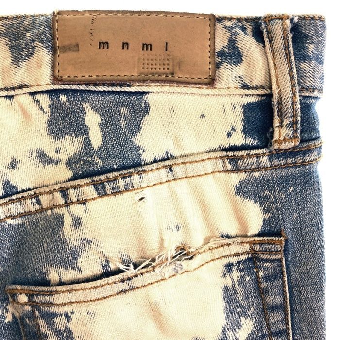 mnmlミニマルブリーチ加工　ダメージ加工ジーンズ　サイズ30 mnmlミニマルブリーチ加工 ダメージ加工ジーンズ サイズ30