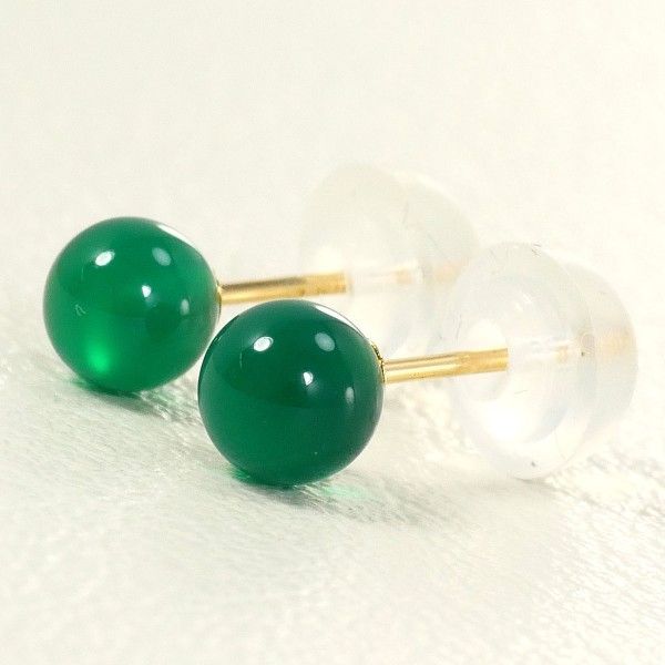 ahkah K18YG ピアス　天然石 K18YG ピアス 天然石 総重量約0.4g K18YG, クロス ピアス 天然