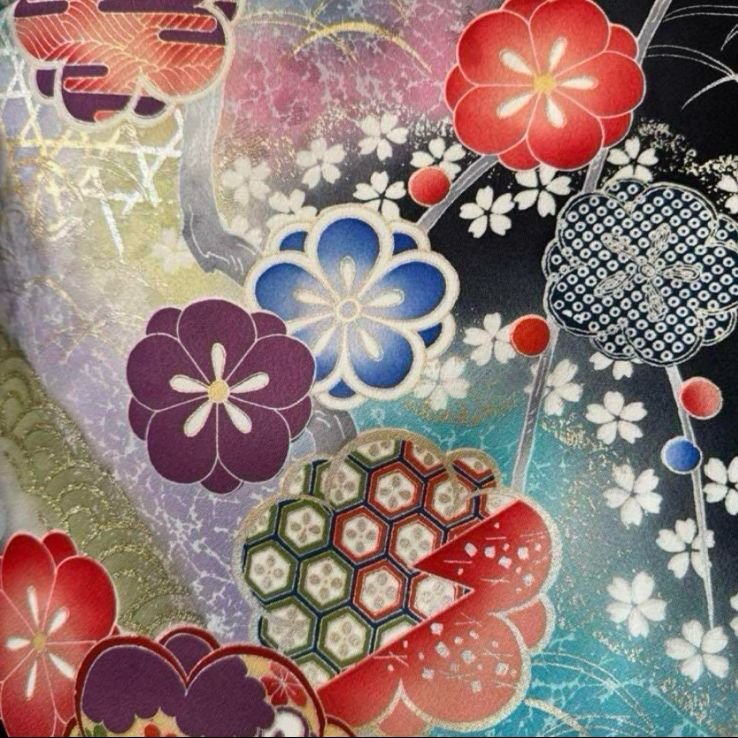 金駒刺繍 金銀彩