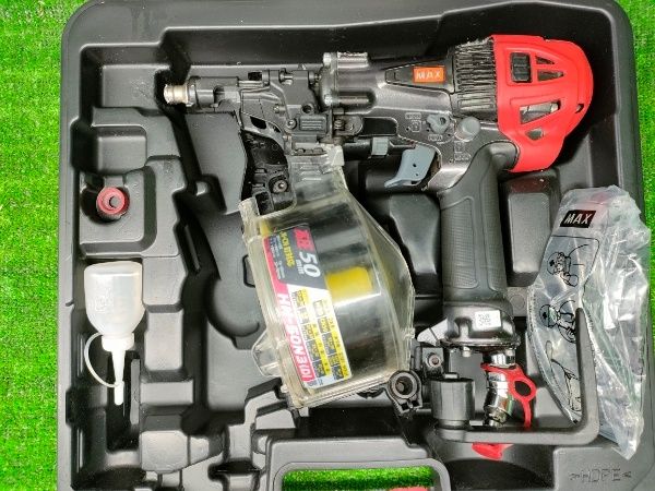 ◎マックス MAX 高圧コイルネイラ HN-50N3 D -G クールグレー 50mm高圧釘打機 エア漏れも送り不良もなし 動作 済み