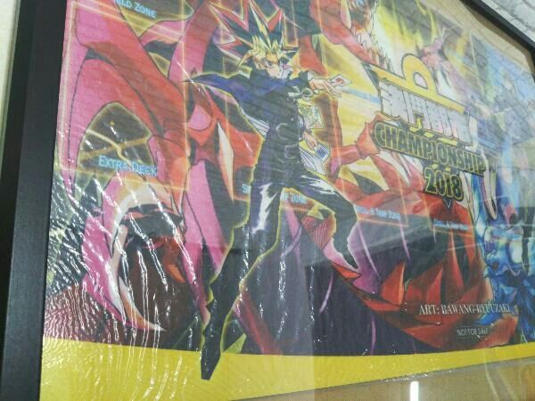 遊戯王 CNC 決闘都市 2018プレイマット 世界限定32枚 額入り