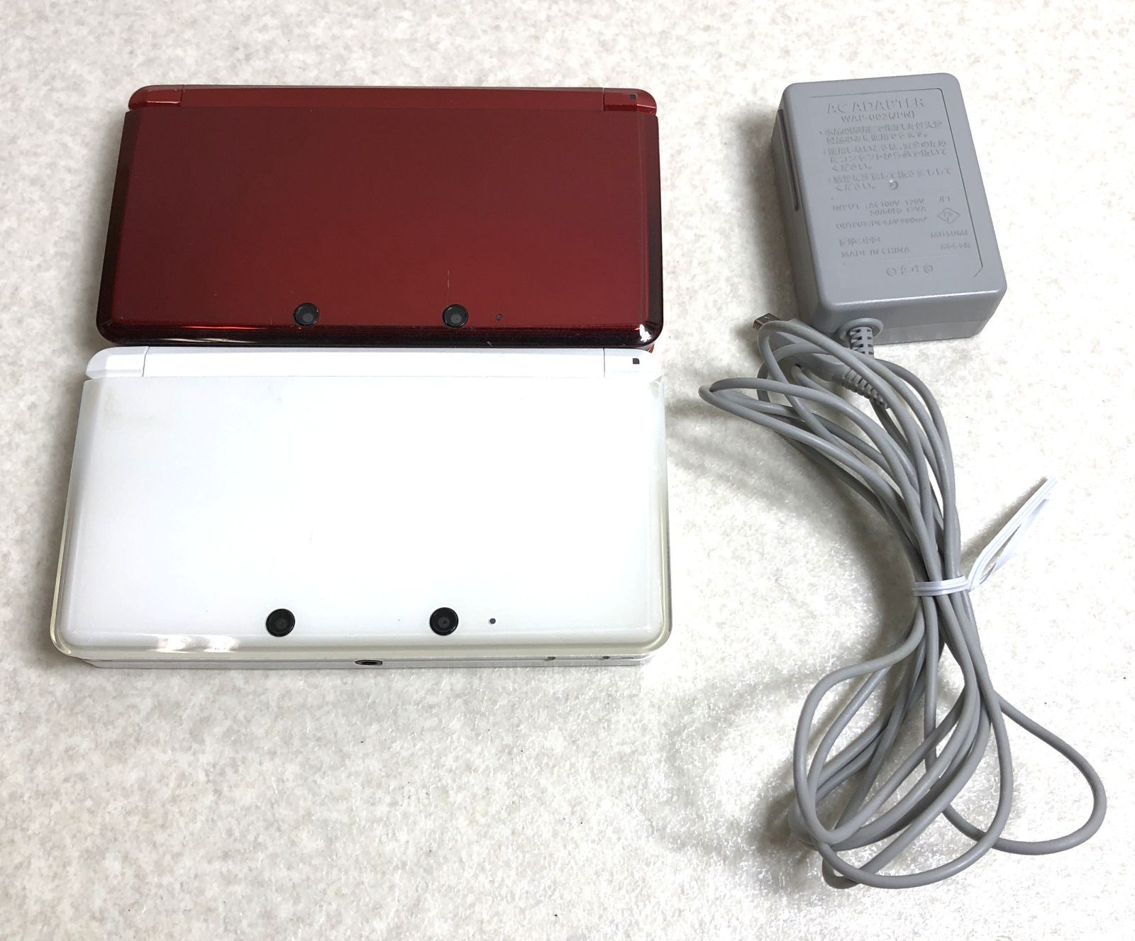 DH1359 ジャンク ニンテンドー 3DS 本体 2台 セット ホワイト レッド CTR-001