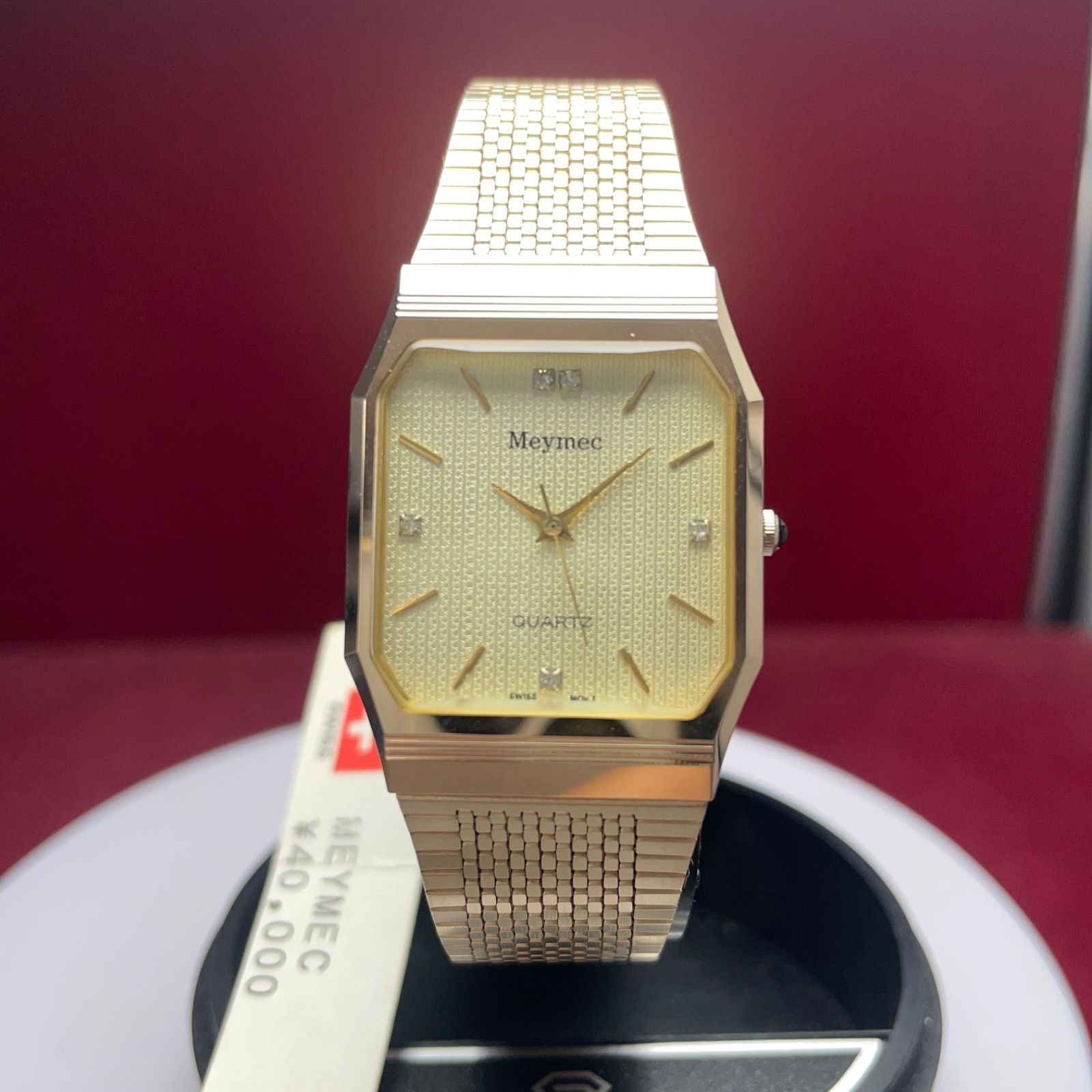 90s 未使用 珍品 Meymec スイス製ムーブメント 電池交換済