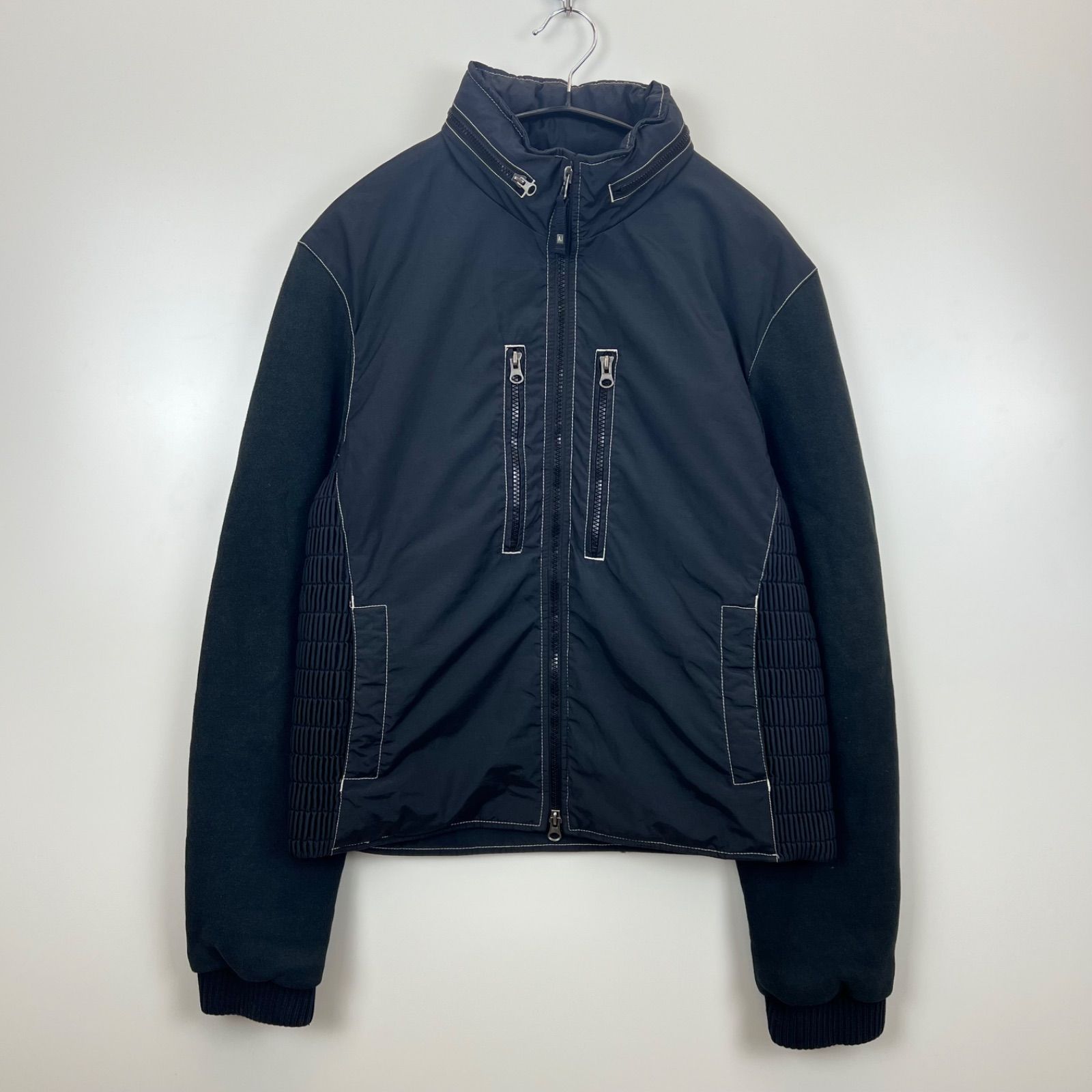 アルマーニジーンズ　ヴィンテージデニムジャケット AJ armani jeans double zip jacket different material old