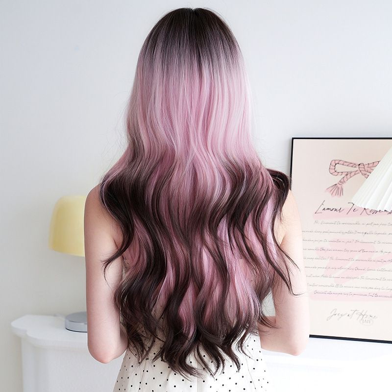 ウィッグ レディース グラデーション ウェーブ フルウィッグ