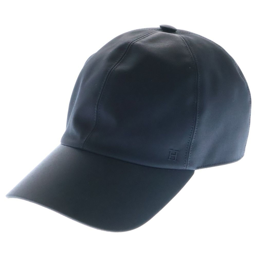 新品未使用 エルメス スモールHロゴ刺繍ベースボールキャップ ネイビー