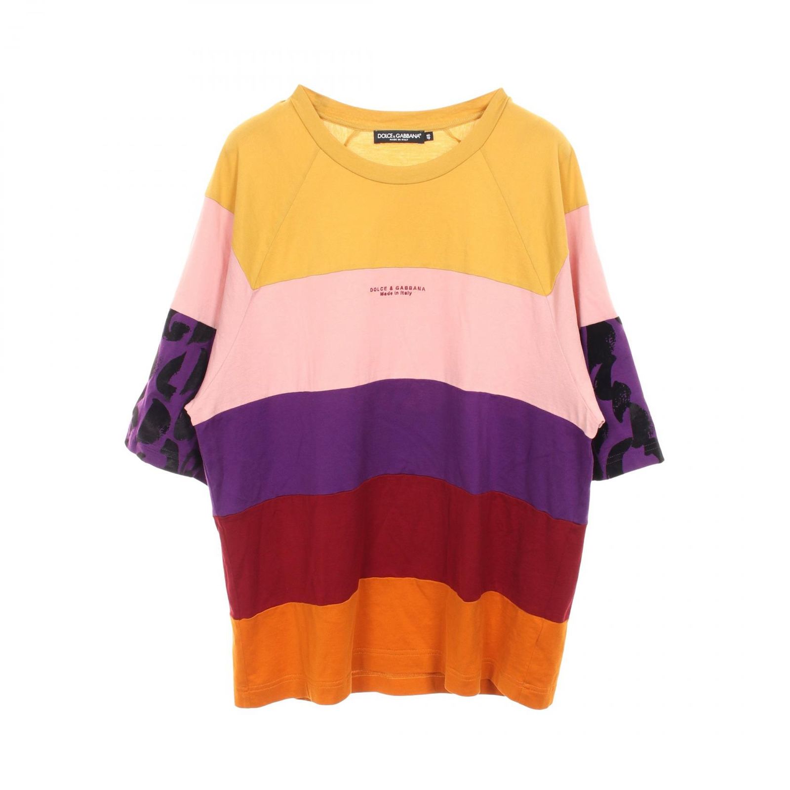 ドルチェアンドガッバーナ DOLCE & GABBANA カットソー ロゴ G8MR8Z コットン Tシャツ メンズ Used A