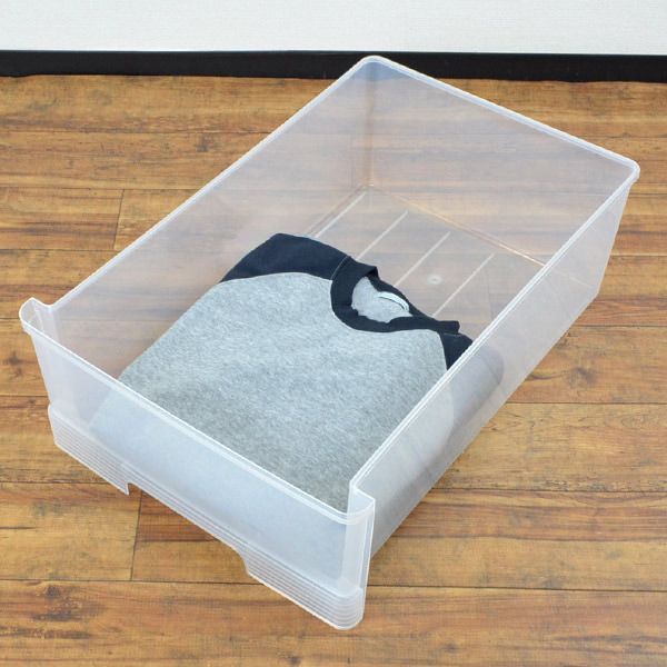 衣類収納ケース ホワイト プラスチック製収納ボックス 1個 衣類収納ケース ホワイト プラスチック製収納ボックス 1個 1段