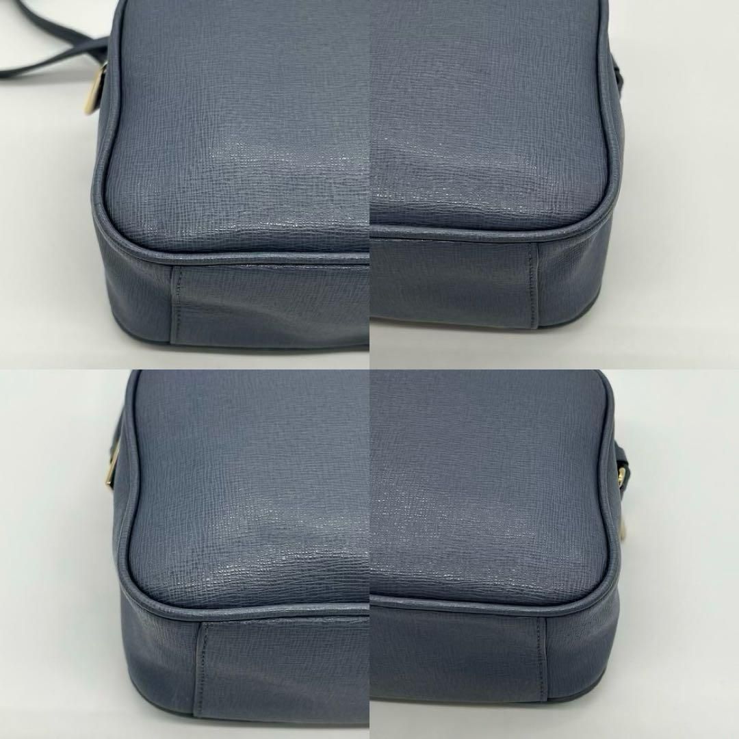 【良品】FURLA LILLI カメラバッグ ショルダーバッグ ブルー 良品】FURLA LILLI カメラバッグ ショルダーバッグ ブルー