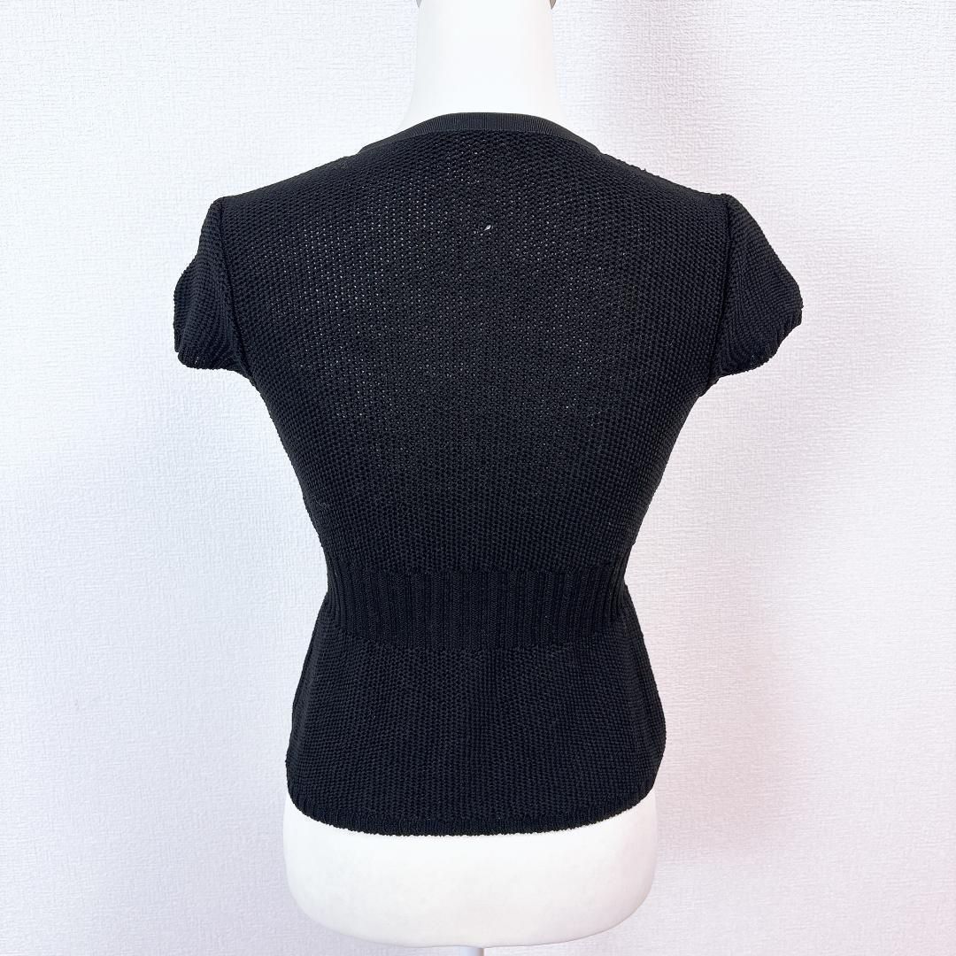 マックスマーラ MaxMara 半袖ジップアップニット S ブラック WWW_MORNINGWALKER_COM