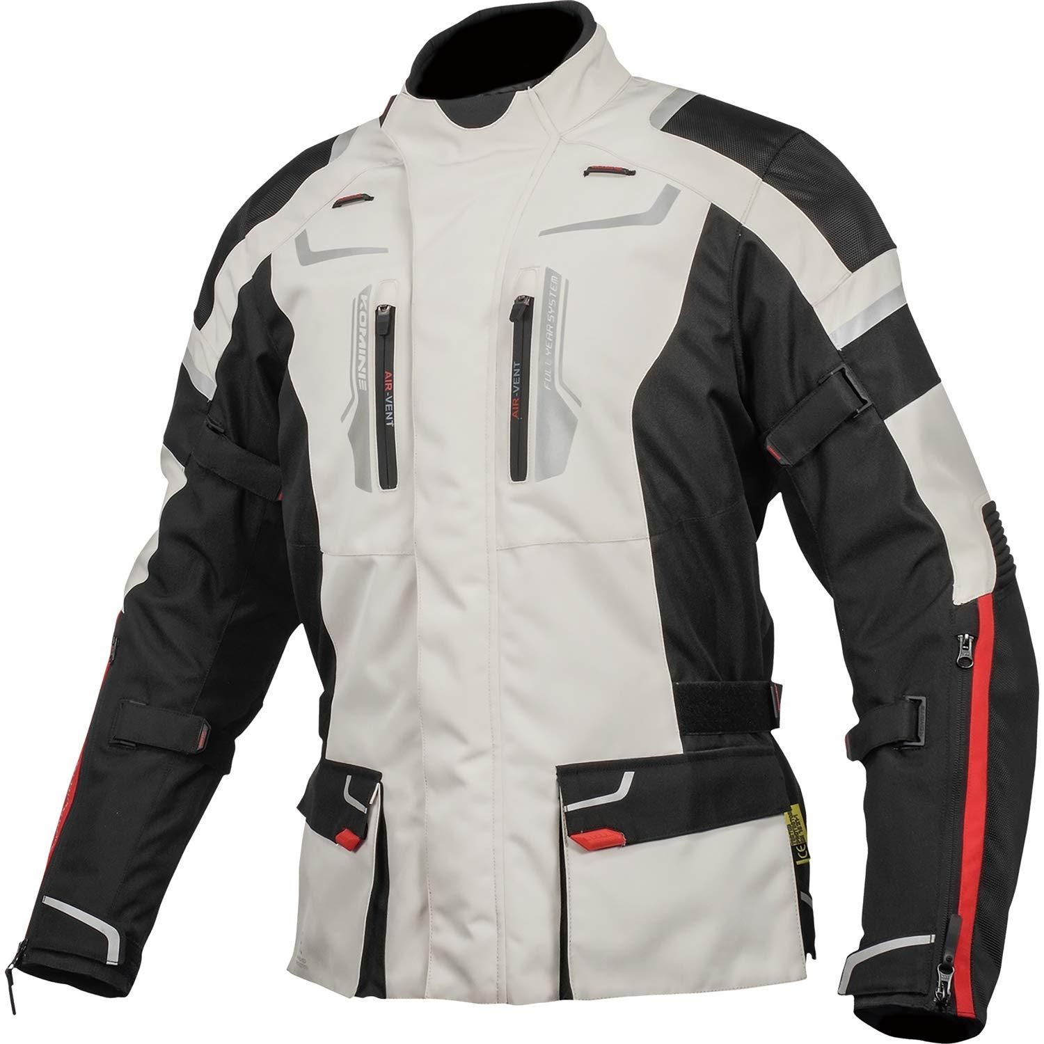 5営業日で発送 コミネ Komine JK-597 FULL YEAR JKT L.GREY BK L 品番 07-597 L.GREY BK L