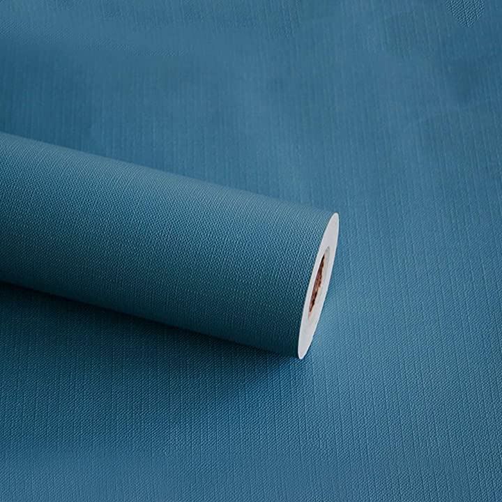 Homye 壁紙シール 無地 45ｘ950cm DIY 剥がせる リメイクシート 模様替え 防水 耐熱 防カビ カッティングシート 厚手 接着剤不要( 紳士ブルー)