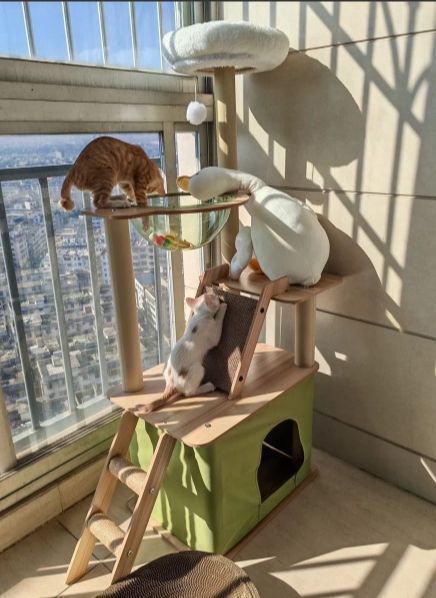 M2977-104-71】キャットタワー 高さ155CM M2977-104-71】キャット