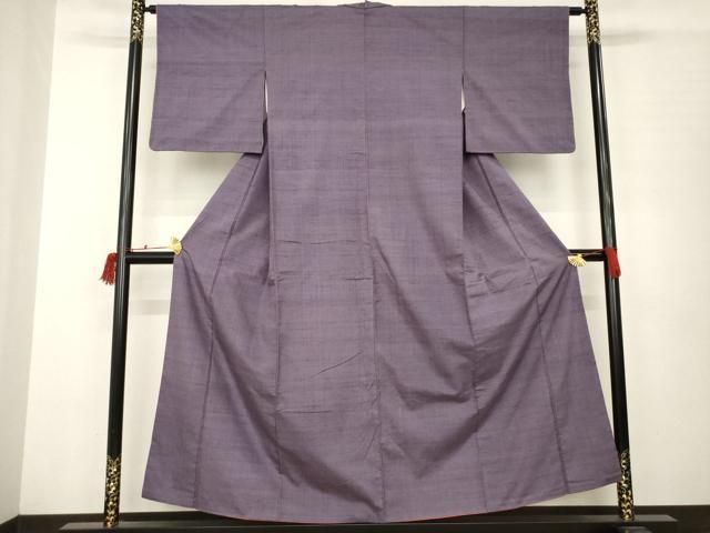 平和屋着物○結城紬 色無地 滅紫色 正絹 逸品 AABB7891ck - メルカリ