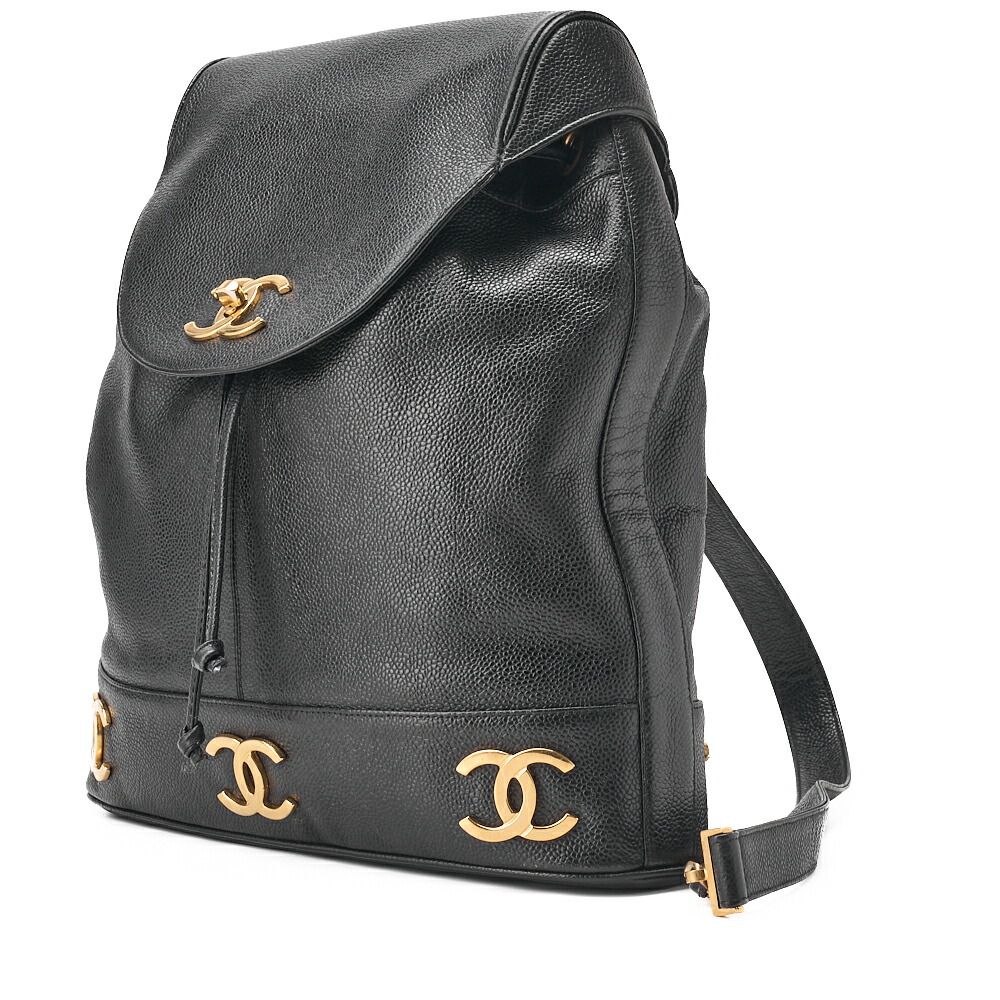 CHANEL シャネル リュック キャビアスキン トリプルココ ターン