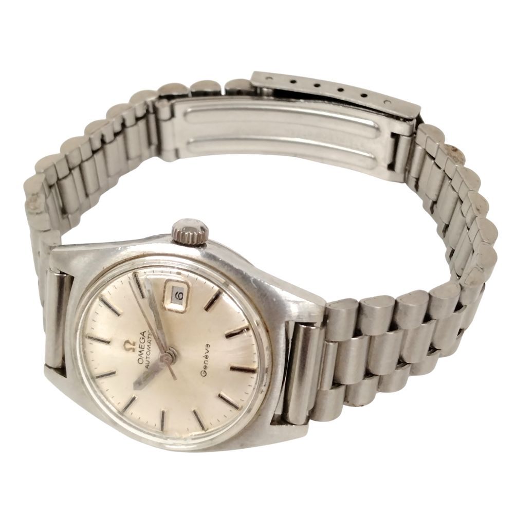 OMEGA オメガ ジュネーブ デイト 自動巻き レディース 腕時計 シルバー