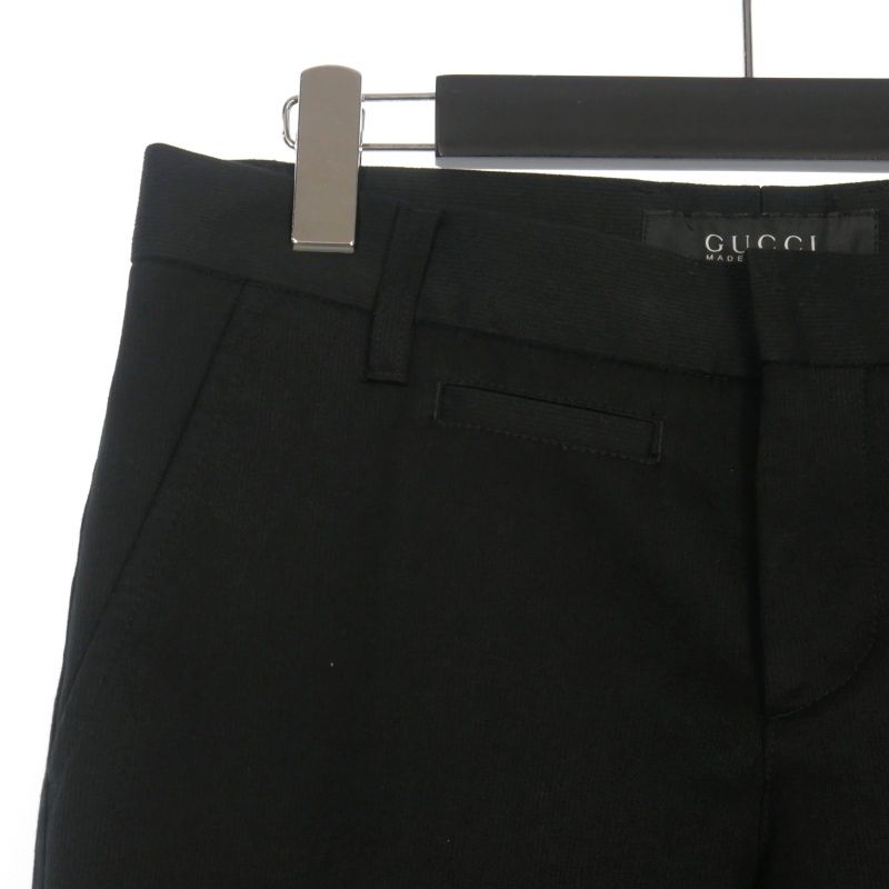 グッチ GUCCI 5ポケット テーパードパンツ スラックス 44 ブラック 黒