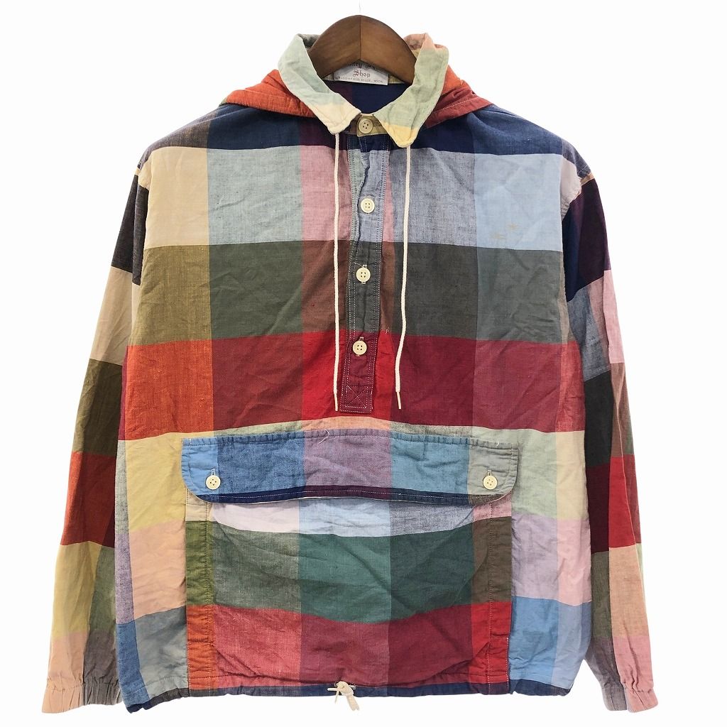 Country Squire Shop コットン アノラック パーカー アメカジ アイビー プレッピー マルチカラー (メンズ Lサイズ相当) 中古 古着 O9265