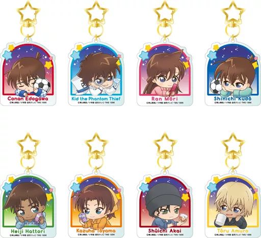キーホルダー マスコット キャラクター 全8種セット 名探偵コナン 星におねがいチャーム