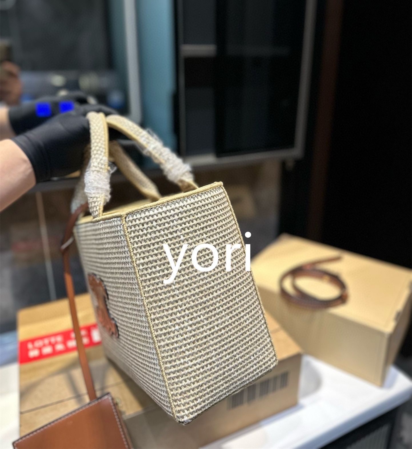 CELINE セリーヌ ベジバスケット ストローバッグ