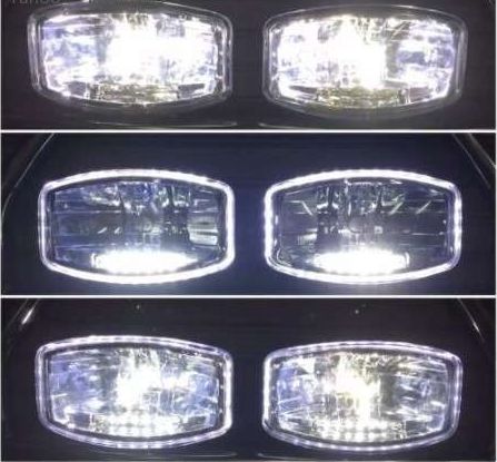 24V オーバル フォグランプ トラック H7 バルブ LED ワークライト 2個 左右分