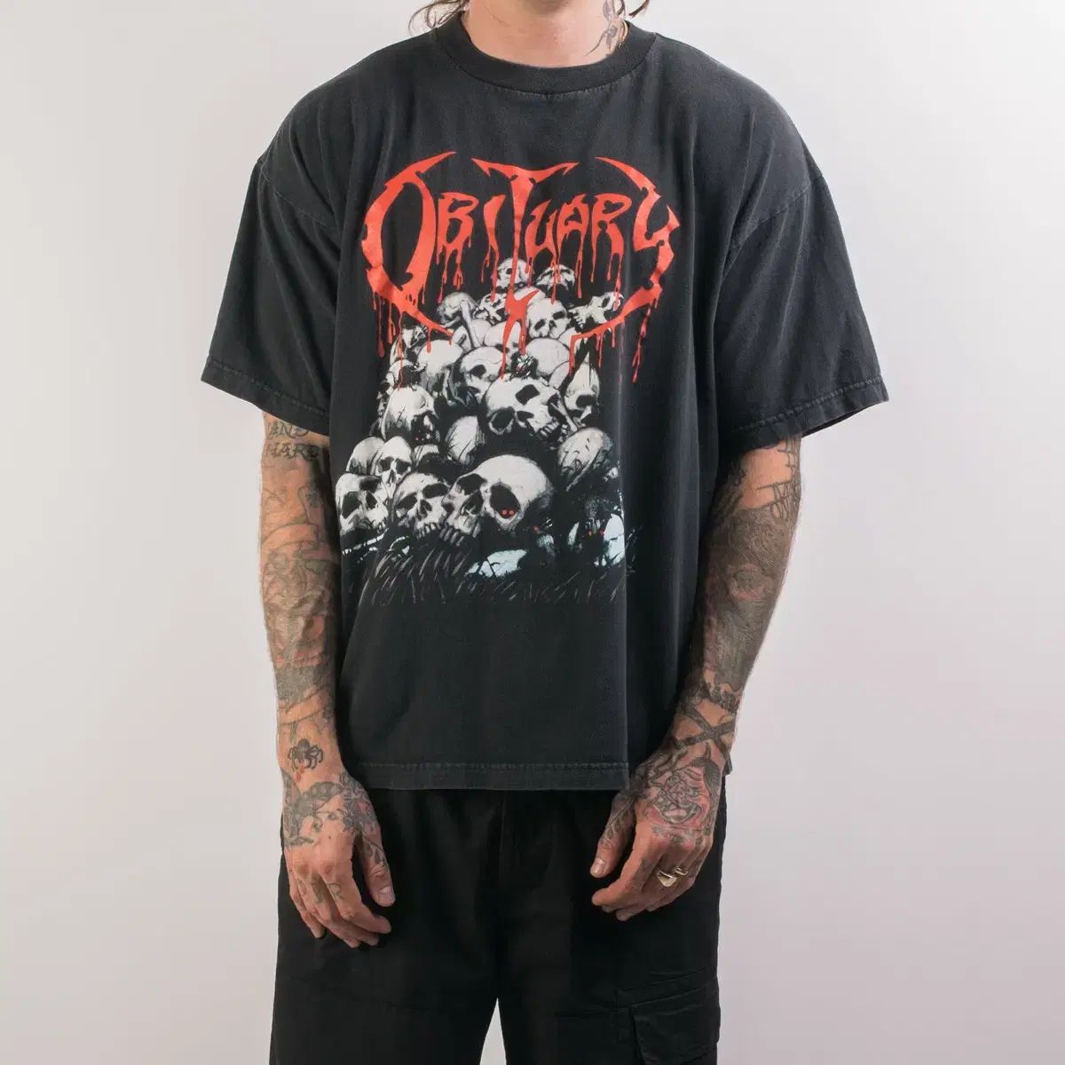 ザオーバリー OBITUARY 90 ー 00 ヴィンテージ バンドTシャツ L