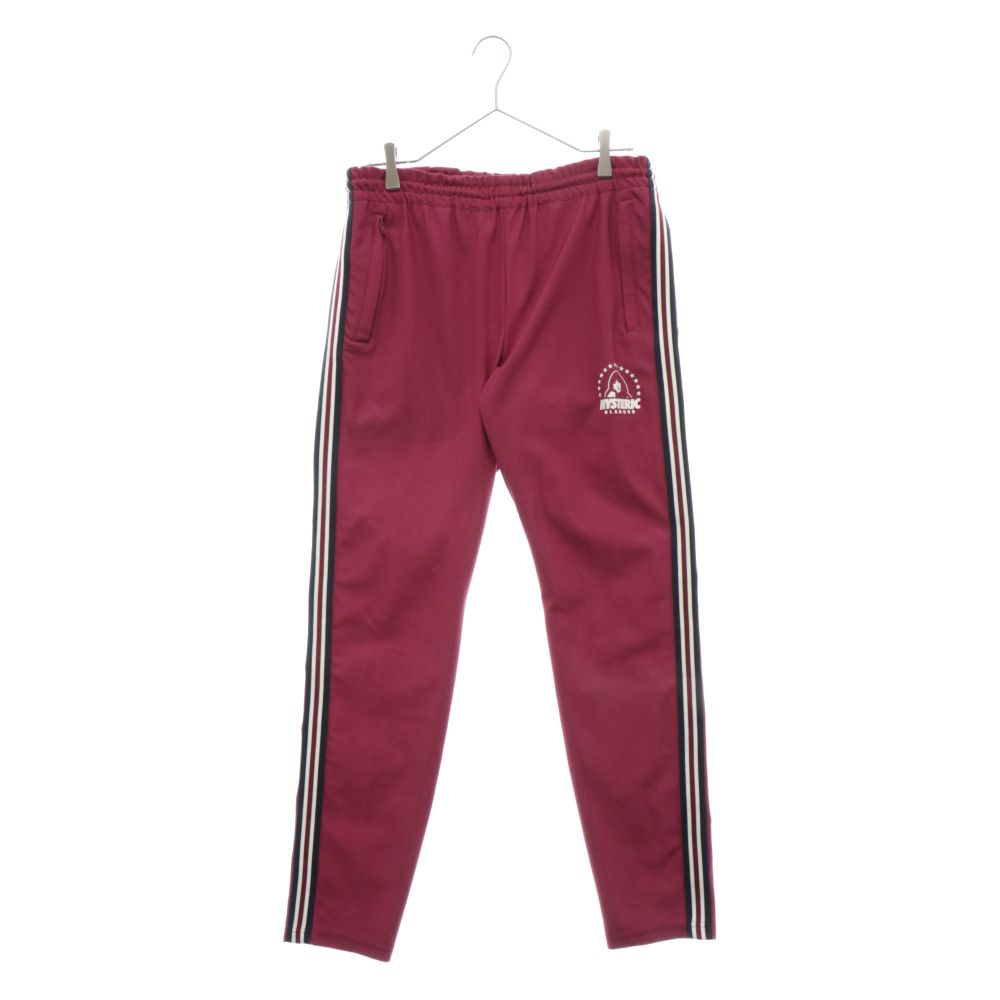 HYSTERIC GLAMOUR (ヒステリックグラマー) STAR CIRCLE WOMAN TRACK PANTS スターサークルウーマン トラックパンツ ワインレッド 02182AP01