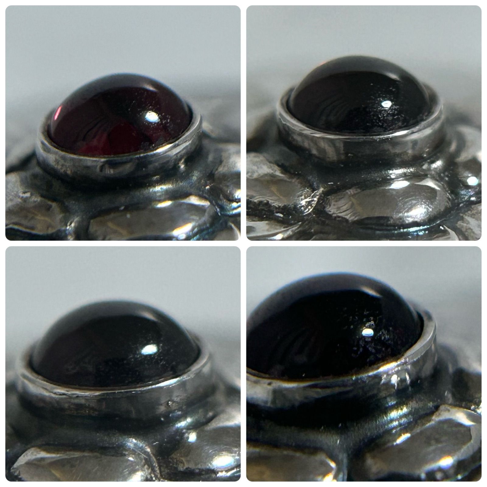 ジョージジェンセン 79D フラワー ガーネット ピルケース 小物