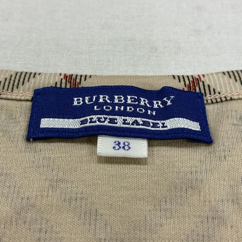 美品 バーバリーブルーレーベル ノバチェックフリル タンクトップ 38 美品】 バーバリーブルーレーベルノバチェック タンクトップ