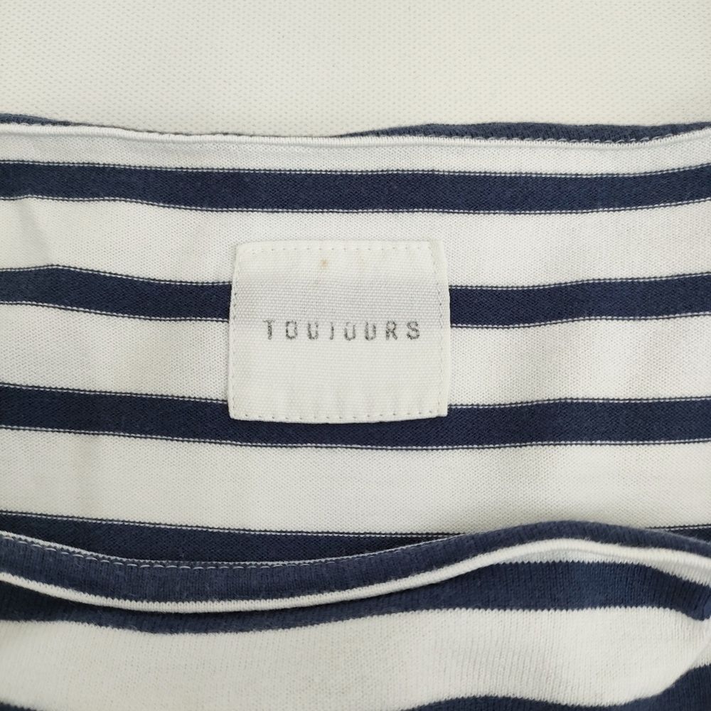 Toujours BORDER Boat Neck Half Sleeve Sh 定価26400円 ボーダー 半袖Tシャツ カットソー ホワイト ネイビー トゥジュー5-0531S 264106 Toujours BORDER Boat Neck Half Sleeve Sh 定価26400円